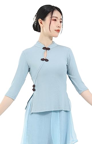 Angcoco Blusas Tradicionales Chinas Cheongsam Qipao para Mujer