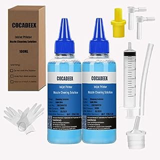 COCADEEX Printhead Cleaner Kit Compatible with Epson Canon Hp Brother Lexmark Inkjet Printers -- 200ml Printer Nozzle Cleaning Fluid (2)