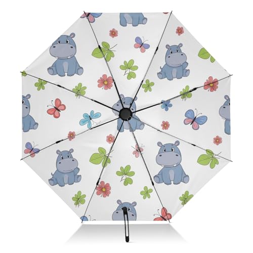Parapluie de voyage automatique femme compact contre la pluie et les rafales