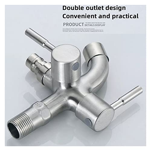 Double robinet de machine à laver mural multifonction pour eau de cuisine extérieure - 4