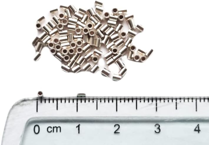 100pcs 925 Sterling Silver Tube Crimp Beads, 2 X 1.4MM, by CRAFT WIRE - Image 9