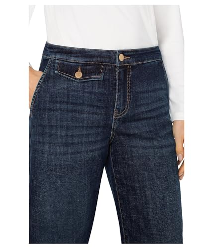 Liverpool Women's Stride Mid-Rise Wide Leg Jean with Trouser Details 27'' Inseam3