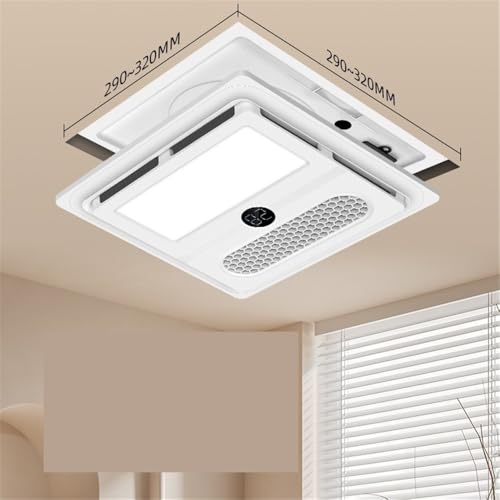 Ventilador de extracción de techo integrado Home con ventilación, iluminación y calefacción para baño 30x30cm miniatura 4