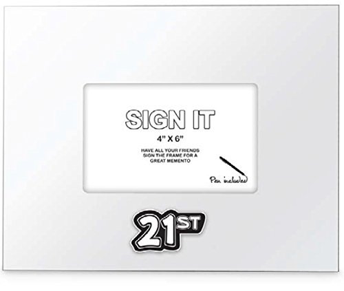 Landmark 21St Birthday Sign It Signature Photo Frame With Pen