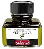 J.Herbin 13036T Tinte für Füller, 30 ml, olivgrün