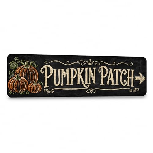 Vintage "Pumpkin Patch" Chalkboard Metal Sign