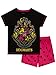 HARRY POTTER Pigiama a Maniche Corta per Ragazze Hogwarts Nero 9-10 Anni