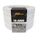 GS Power's 16 Ga (True American Wire Gauge) AWG Tinned Oxygen Free Copper OFC Duplex 16/2 Dual Conductor Red/Black AC Marine Boat Battery Wire. Cable Length: 50 FT (100 Or 200' Options Available)