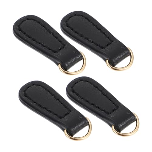 Operitacx 4pcs Faux Leather Zipper Pulls for Handbag Luggage Replacement Pulls Special Shape for Backpack Buckle Zipper Replacement Accessories
