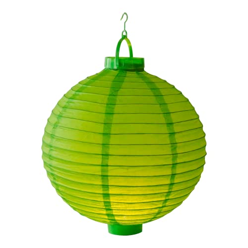 Lampion Led Vert 30cm - Lampion Papier Vert avec Led Intégrée - Lanterne Lumineuse pour Décoration Mariage, Anniversaire, Fêtes