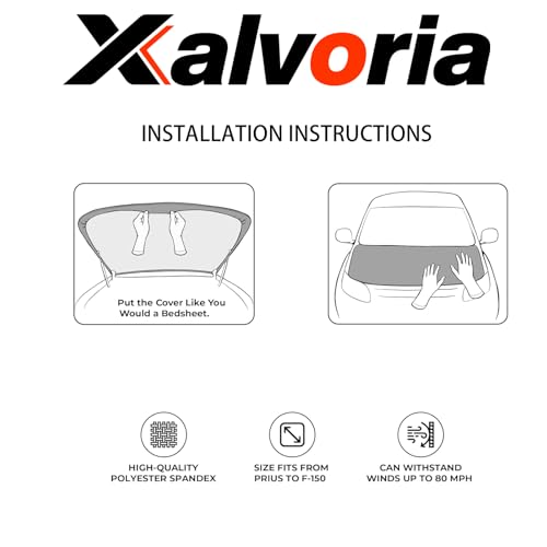 Puerto Rico Black & White Flag Car Hood Cover – 4' x 5.25', Durable Polyester Spandex, Stretchable, Vibrant Colors, Universal Fit, Patriotic Car Accessories for Cars, Trucks & SUVs