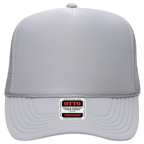 Image of OTTO Polyester Foam Front 5 Panel High Crown Mesh Back Trucker Hats in 97, Bulk, Wholesale