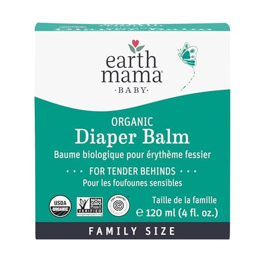 Earth Mama Organic Economy Size Diaper Balm | Diaper Cream for Baby | EWG Verified, Petroleum & Artificial Fragrance-Free with Calendula for Sensitive Skin, 4-Fluid Ounce