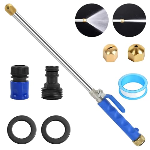 2026 New Jet Nozzle High Pressure Hose Nozzle 2-1 High Pressure Power Washer Wand VersatileCleaning Tool for Gutter Patio Car Wash Gardening Built to Last for Homeowners & Garden Enthusiasts