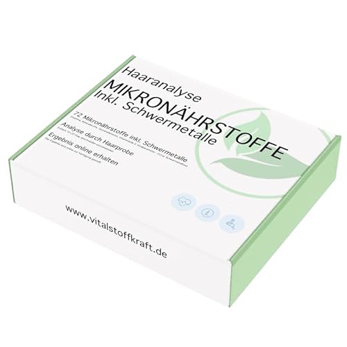 Mikronährstoffanalyse & Schwermetalltest | Haaranalyse für Vitalstoffe und Schwermetallbelastungen | Einfache Selbstanwendung | Detaillierter Ergebnisbericht