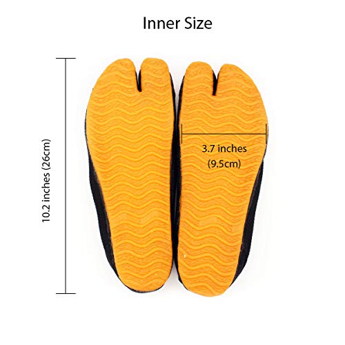 Outdoor Ninja Tabi Shoes, Jikatabi, Cushioned Rubber Sole, Unisex Black4