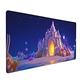 Grand Tapis de Souris XXL 600x400mm, Maisons Tapis de Souris Gamer, Étanche Mousepad Gaming avec Bords Cousus et Base en Caoutchouc Antidérapante, pour Gamer, Personnel de Bureau P1641