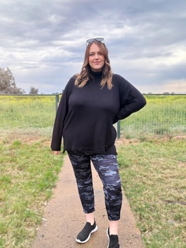 Image of TIYOMI Plus Size Sweater Tops for Women Turtleneck Warm Pullover XL-5XL