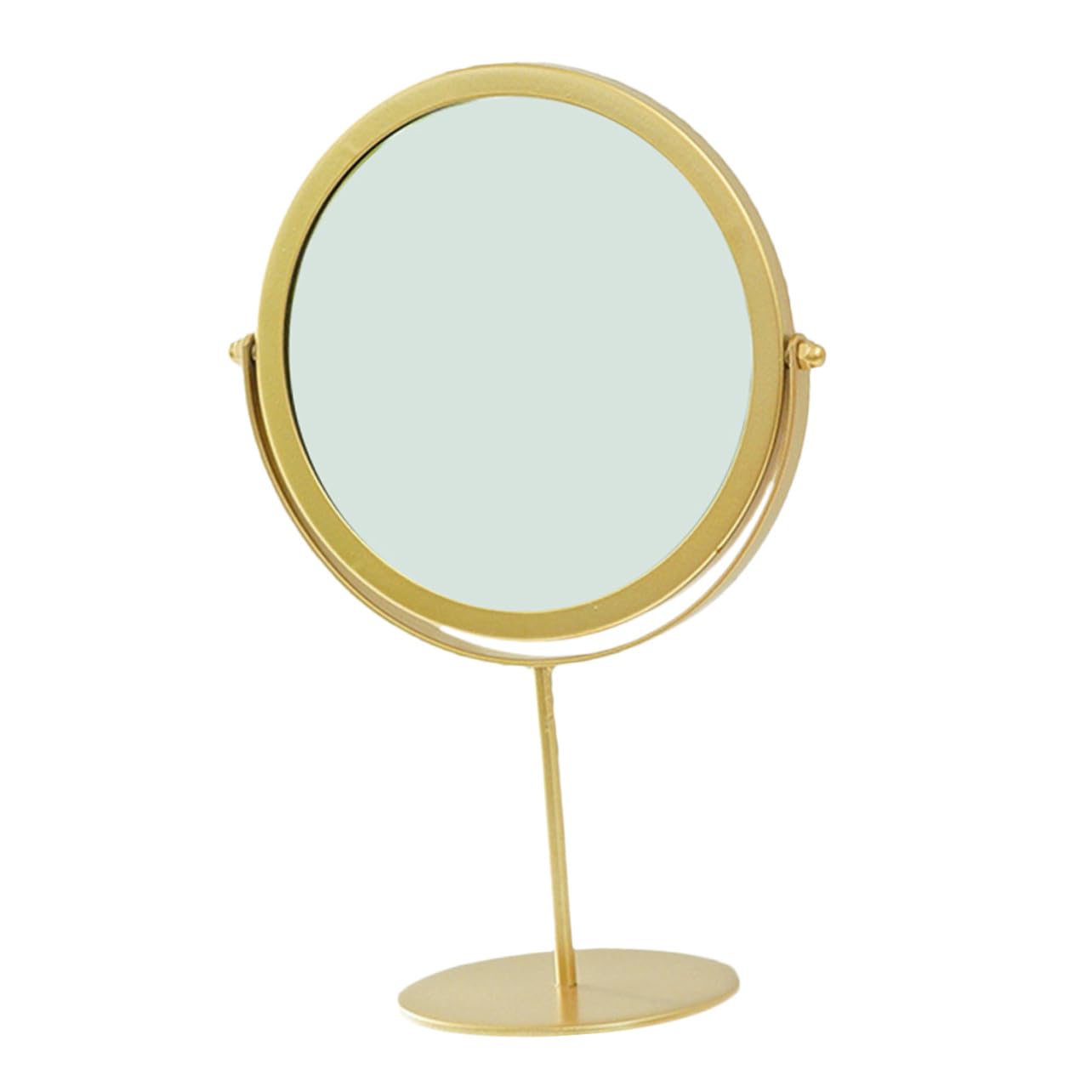 Miroir de maquillage de bureau rond à surface et base antidérapante