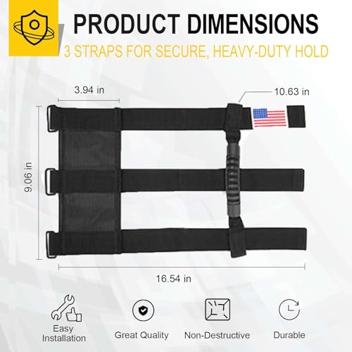 Image of moveland Roll Bar Grab Handles with US Flag for Jeep Wrangler 1955-2023
