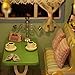 CUTEROOM DIY Miniature Wooden Caravan Dollhouse Kit with Furniture - Creative Mini Doll House Craft for Adults, Teens - Perfect Christmas Birthday Gift