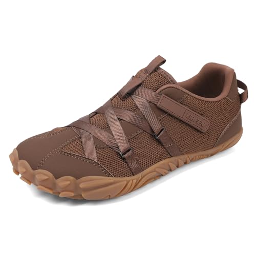 UBFEN Womens Barefoot Shoes Sneakers with Lightweight Minimalist Zero Drop for Walking Hiking Running Comfortable Casual Fashion Tennis Shoes Brown 9
