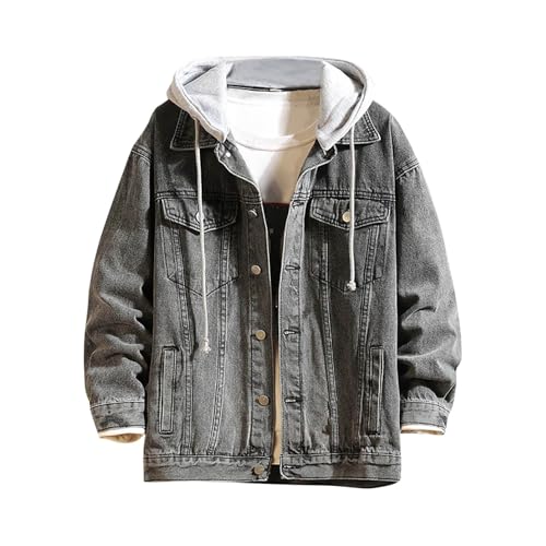 Chaqueta vaquera para hombre de algodón estilo occidental cazadora entretiempo de gran tamaño