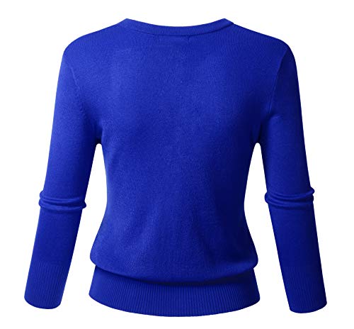 Image of Allsense Women's Long-Sleeve Crewneck Cardigan | Classic Button Down Sweater, Soft Fine Knit, Lightweight
