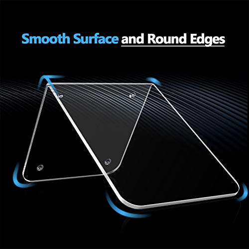 image for MaxGear Book Ends Clear Acrylic Bookends for Shelves, Non-Skid Bookend