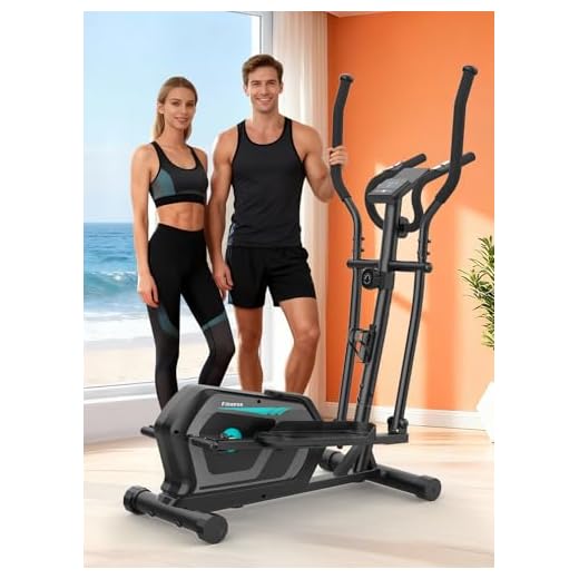 Neezee Crosstrainer für Zuhause mit Bluetooth-App,16-Stufiger Widerstandsstufen,6 kg Magnetischem Schwungrad,Ellipsentrainer mit LCD-Monitor,Pulssensor,Flaschenhalter-Gerätehalterung