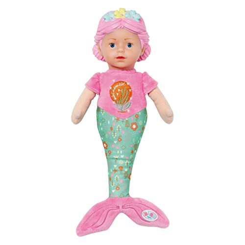 BABY born Meerjungfrau for babies, waschbare Stoffpuppe, Meerjungfrauen-Puppe mit weichem Vinylkopf, 33cm groß, 832288 Zapf Creation