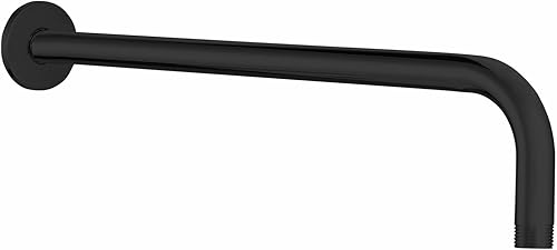 Vista 15 de Voolan Brazo de ducha con brida y cinta de teflón, brazo de extensión para cabezal de ducha fijo de baño, acero inoxidable sólido, montado