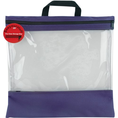 Seeyourstuff 16 Inch X16 Inch Clear Storage Bags-Purple
