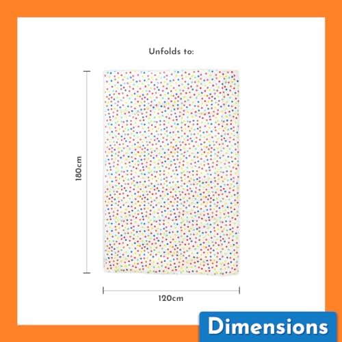 Kissymix 3 x Multicoloured Spots Table Cover 3 Pack 180cm Recyclable Tablecloth Xmas Day, Parties, Events and Birthdays