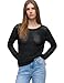Street One Damen Langarm Pullover mit U-Boot-Ausschnitt