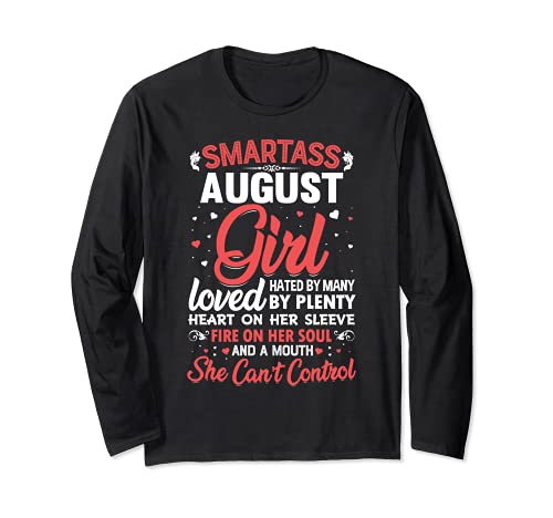 Smartass August Girl For Women Maglia a Manica