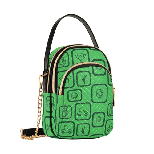 Image of MCHIVER Golf Crossbody Bag for Women Cell Phone Purse Wallet with Removable Chain Shoulder Handbag