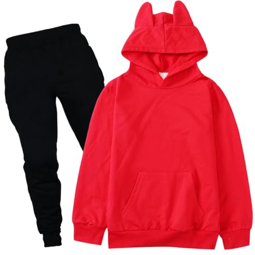 Conjunto casual con capucha niñas dos piezas algodón elástico suave 2