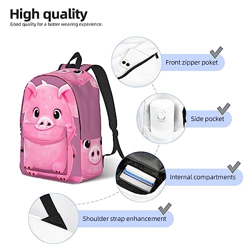 Mochila rosa de cerdo para mujer que alegra tus escapadas 5