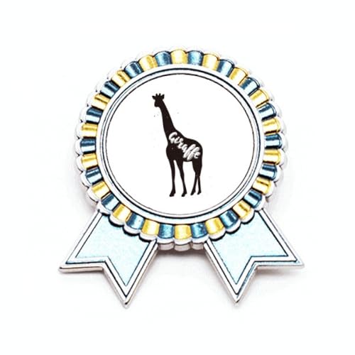 Broche girafe animal noir et blanc taille M accessoire idéal pour sublimer vos vestes