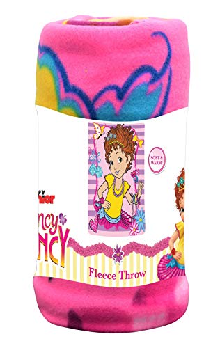 Disney Junior Kid's Blankets & Throws Fancy Nancy Fleece Blanket, Super Soft & Warm Breathable Fabric Nap Mat, Collectible Novelty Throw for Toddlers, Ideal for Baby Gift 45”x60” - Light Pink