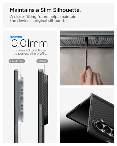 Image of Spigen AirSkin Aramid MagFit Case for Samsung Galaxy Z Fold 8 Ultra, Black
