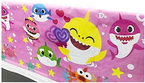 Advanced Pink Baby Shark Birthday Tablecloth 2 Pack