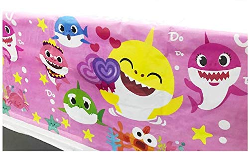 Advanced Pink Baby Shark Birthday Tablecloth 2 Pack #TOP1