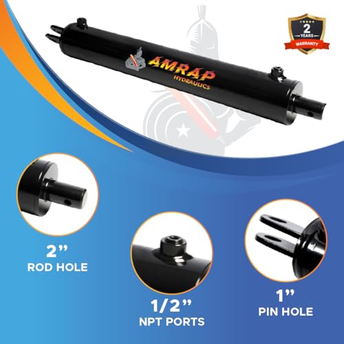 5x30 Hydraulic Log Splitter Cylinder – 5" Bore x 30" Stroke x 2" Rod, Welded Double Acting Cylinder for Wood Splitter, 3500 PSI, 1/2" NPT Ports – Heavy-Duty, Universal Fit for All Major Brands