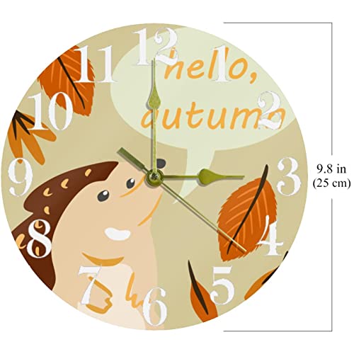 Horloge murale hérisson mignon cadeau pour maison et école