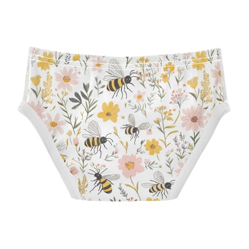 Wusikd Bees Flowers Boys' Underwear Cotton Daisy Boys Briefs Soft Toddler Underwear 2T2