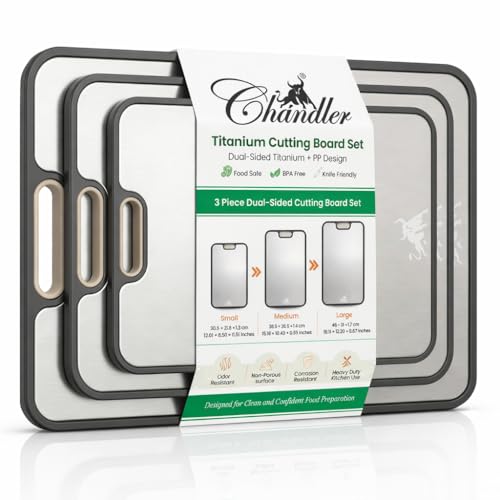 Set de 3 tablas de cortar Titanium dual face miniatura 1