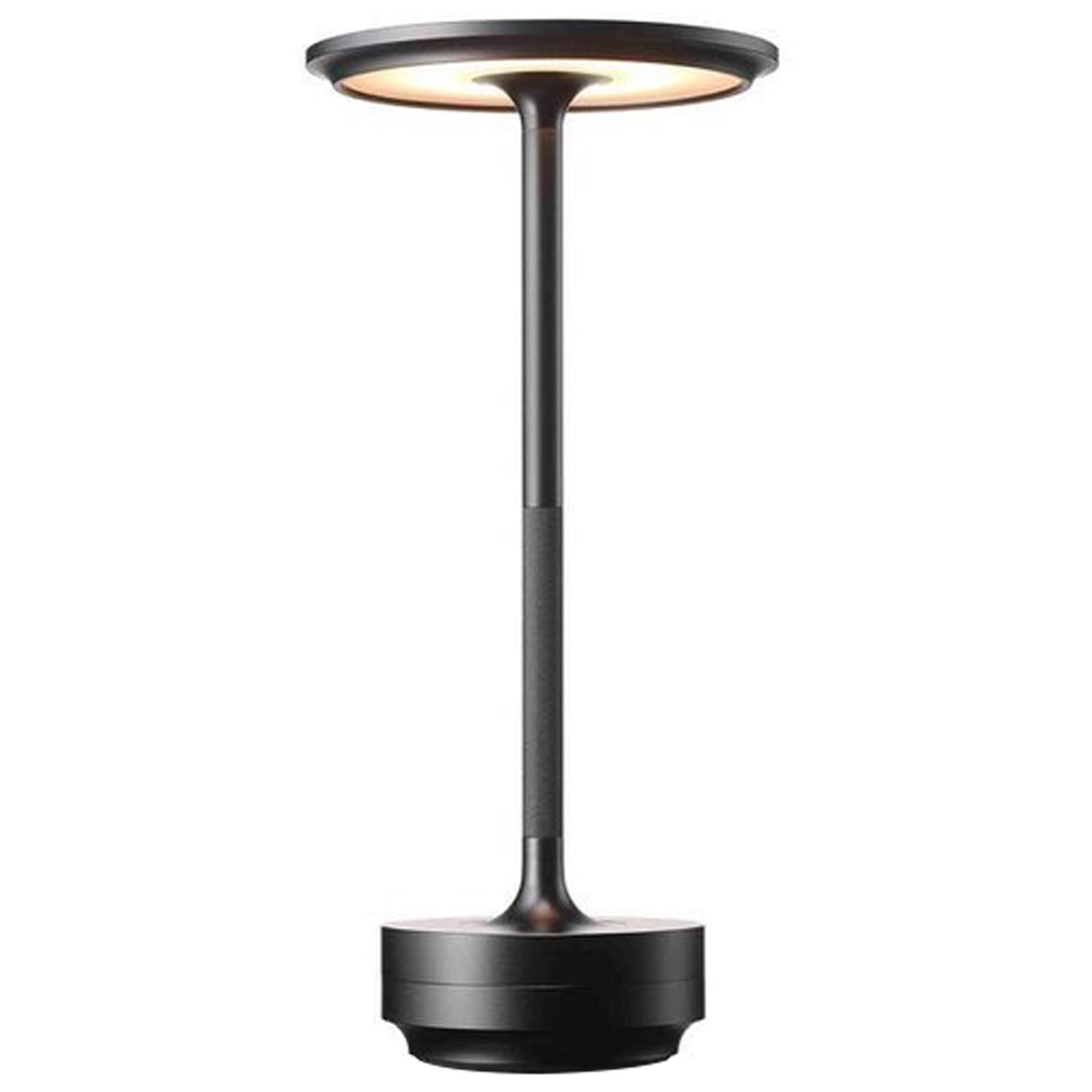 LED Metal Table Lamp with Dimmable Touch Sensor Aluminium, USB-C charging, 3000-6000k, 36h on low intensity, 8h on High Intensity, Ideal for restaurants, hotels, home as reading lamp (Carbon Grey)