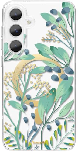 Coque Samsung Galaxy S25 MagSafe à motif floral champêtre chic
